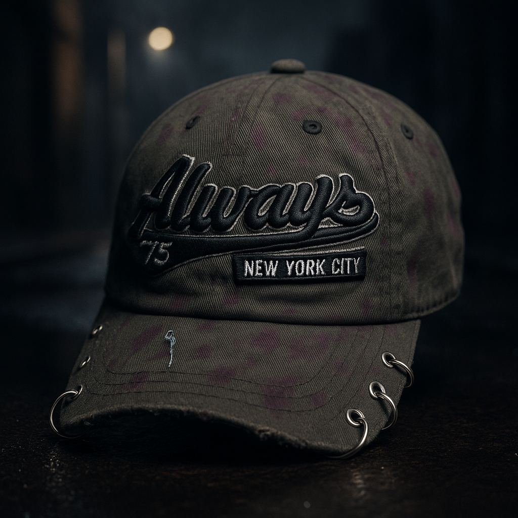 Custom NYC Cap Olivgrün | Handgemacht Urban | JK Customz