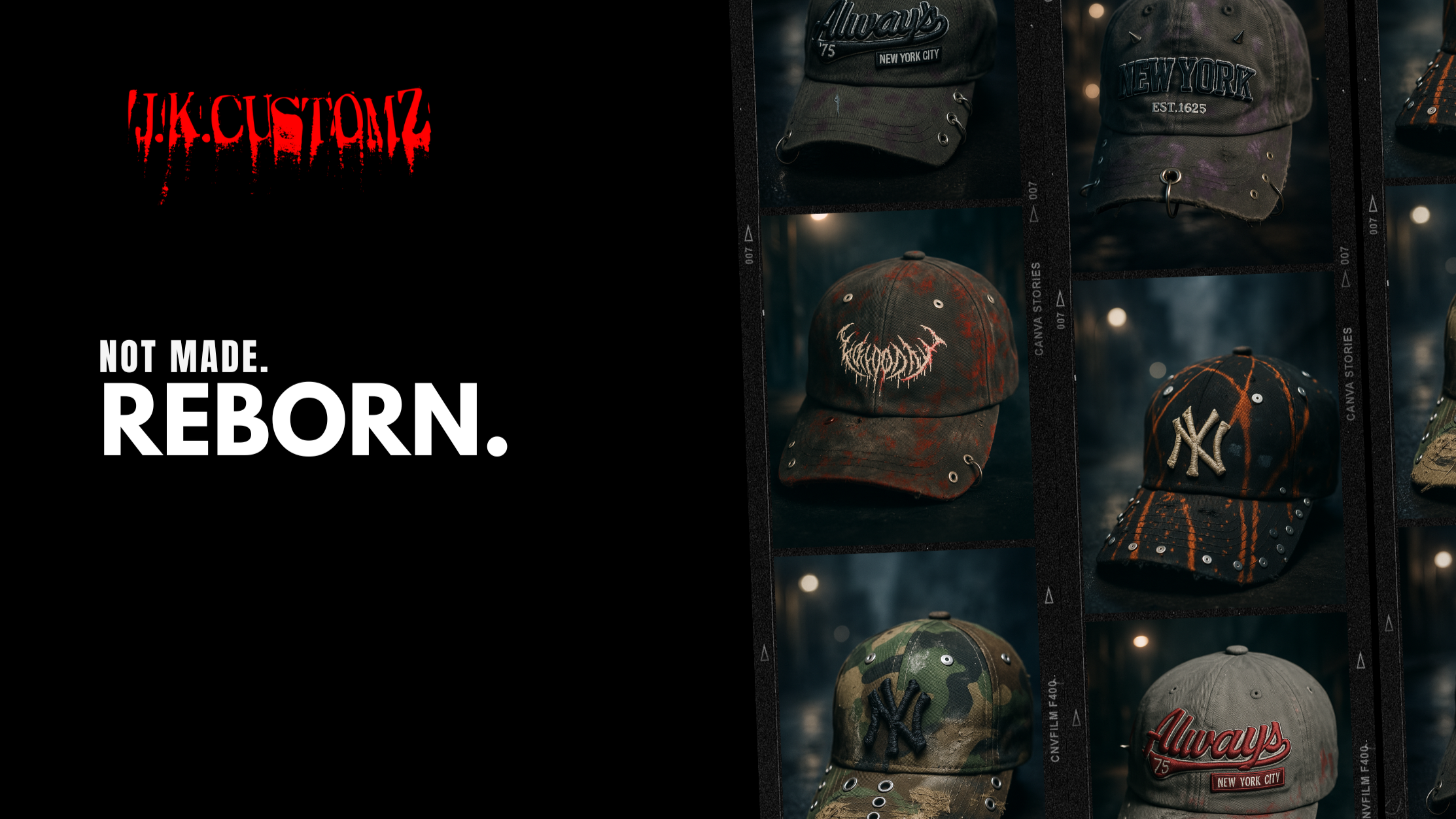 JK Customz Custom Caps Streetwear Collection Berlin handgemacht NOT MADE REBORN